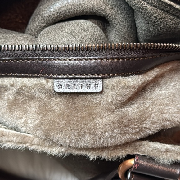 Celine Shearling Boogie Bag Taupe - Picture 15 of 17